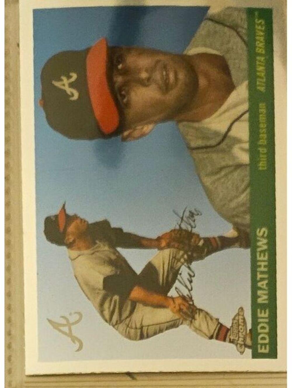 Eddie Mathews - HOF - 2025 Topps chrome platinum 1955 #323 - Braves - RAW mint